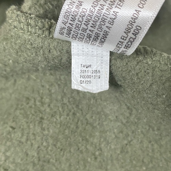 Wild Fable Women's Olive Green Cropped Raw Hem Hoodie Size XL - Picture 6 of 7